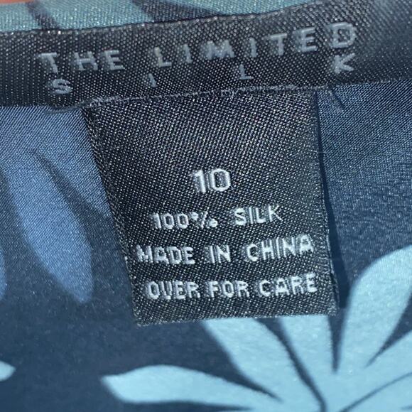 The Limited Vintage 100% Silk Floral print Dress Y2K midi 3/4 sleeve size 10 - Picture 7 of 8